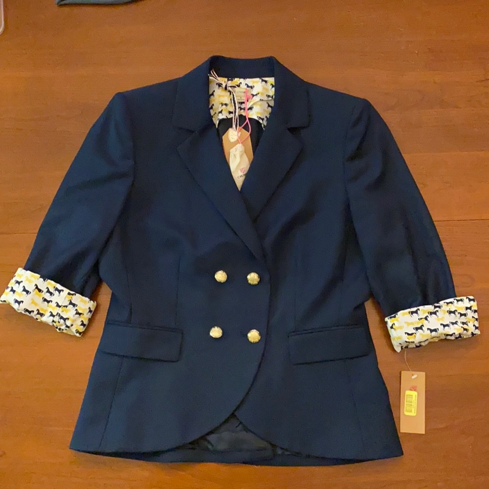 Cremieux Horse Pattern Riding Jacket / Blazer
